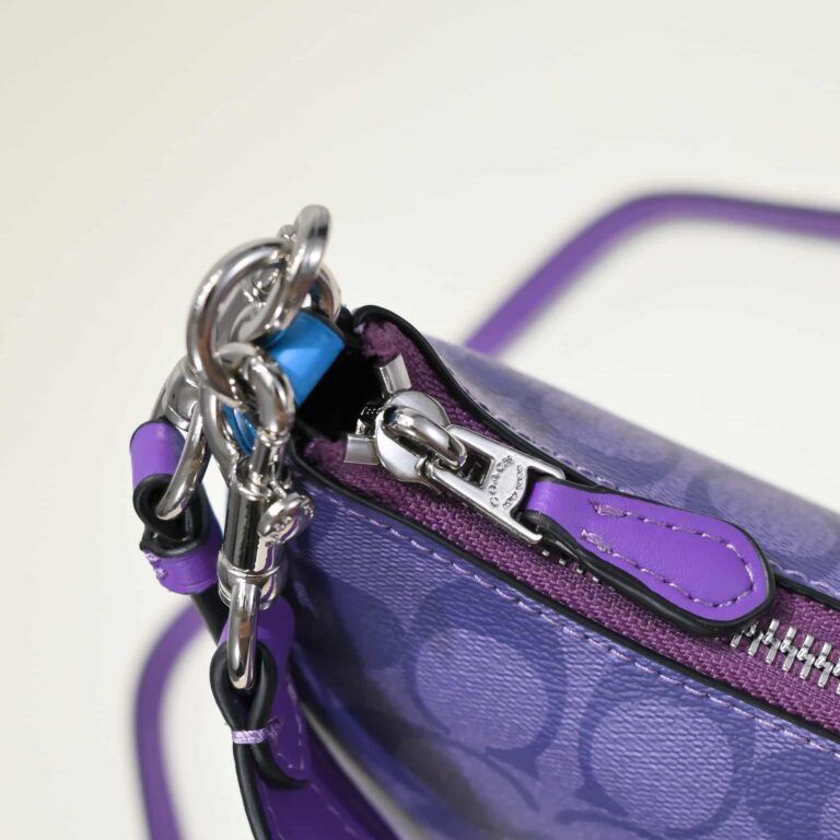 Coach Teri Shoulder Bag In Blocked Signature Canvas Purple Ca170 - Image 5