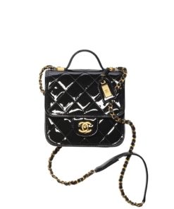 Chanel Small Flap Bag With Top Handle Black As3652 B09576 94305