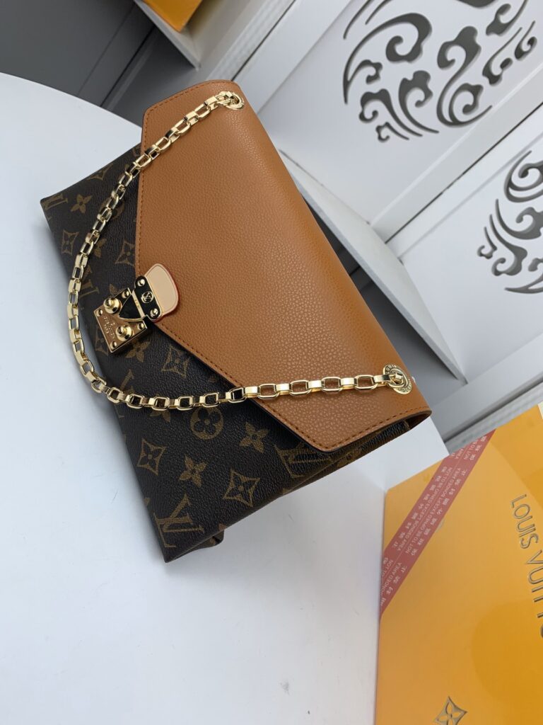 Louis Vuitton Pallas Chain Canvas Monogram Shoulder Bag Brown - Image 9