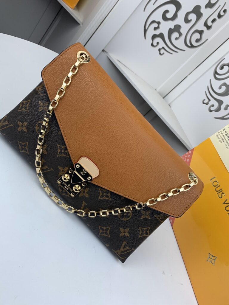 Louis Vuitton Pallas Chain Canvas Monogram Shoulder Bag Brown - Image 8