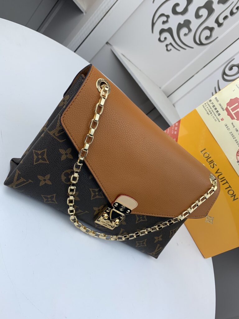 Louis Vuitton Pallas Chain Canvas Monogram Shoulder Bag Brown - Image 7