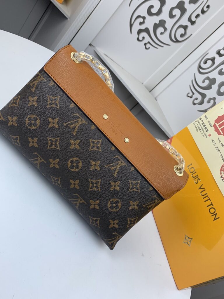 Louis Vuitton Pallas Chain Canvas Monogram Shoulder Bag Brown - Image 5