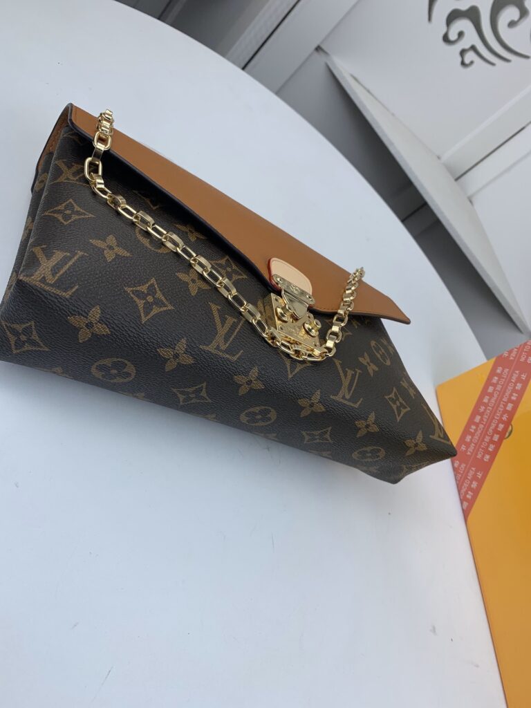 Louis Vuitton Pallas Chain Canvas Monogram Shoulder Bag Brown - Image 3