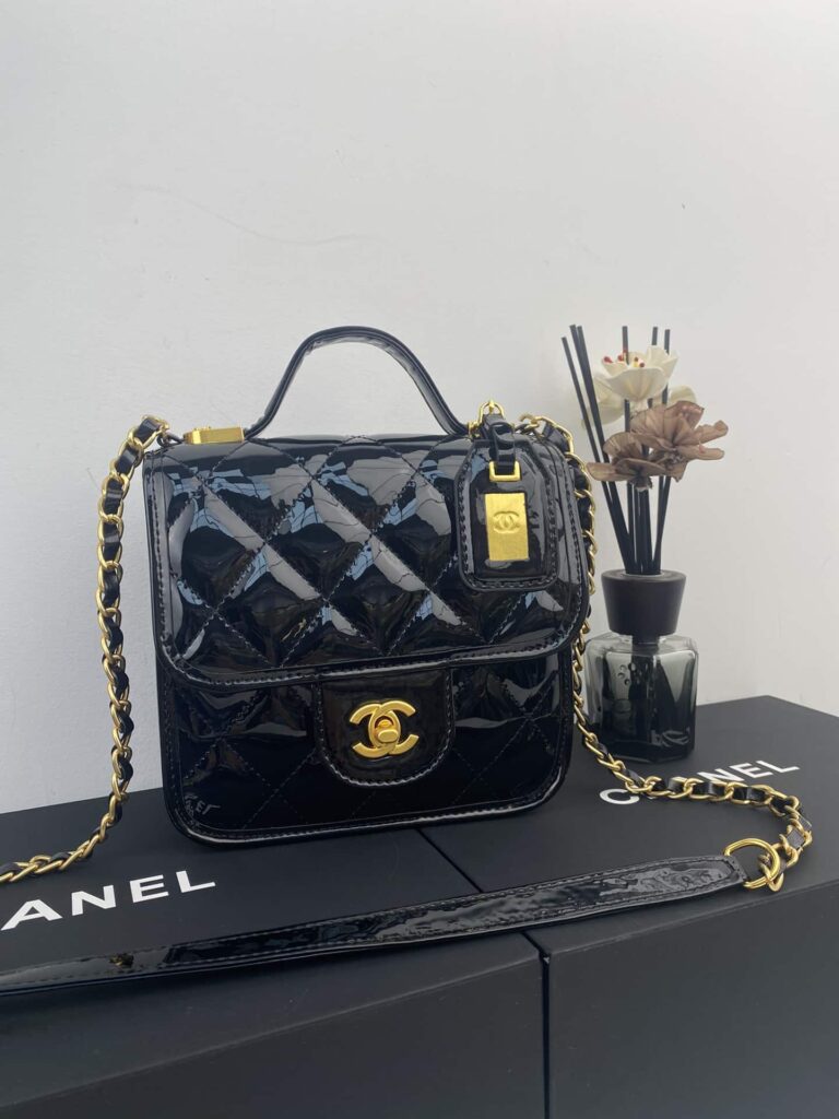 Chanel Small Flap Bag With Top Handle Black As3652 B09576 94305 - Image 2