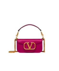 Valentino Locò Small Shoulder Bag In Calfskin Rose Violet 1W2B0K53Zxlm24