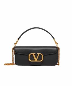 Valentino Locò Calfskin Shoulder Bag In Black 1W2B0K30Zxl0No