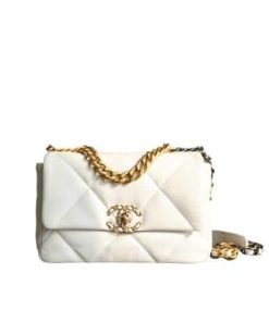 Chanel 19 Flap Bag White 32Cm