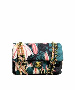 Chanel Flap Bag Quilted Printed Multicolor 26Cm