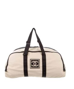 Chanel Sport Cc Duffle Bag White 51Cm