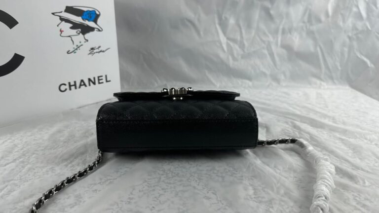 Chanel 23P Clutch With Chain Bag With Top Handle Black 19Cm - Image 5