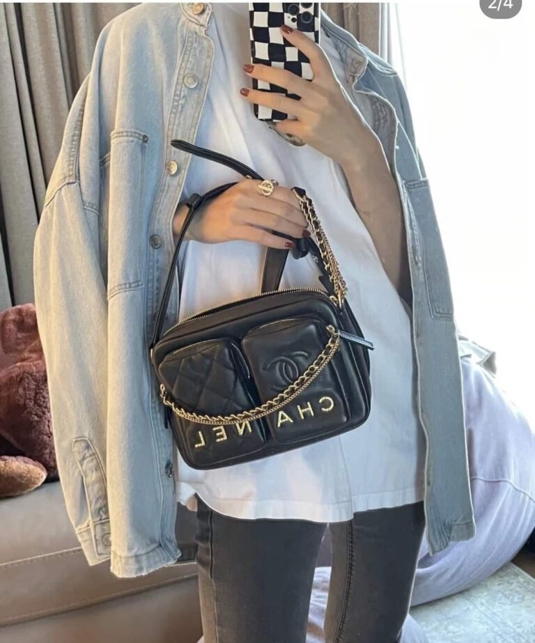 Chanel Small Camera Case Black 24Cm As2923 - Image 2