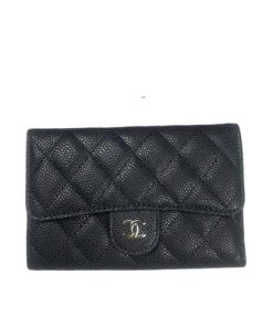 Chanel Classic Card Holder Caviar Leather Black With Silver Hardware 15Cm