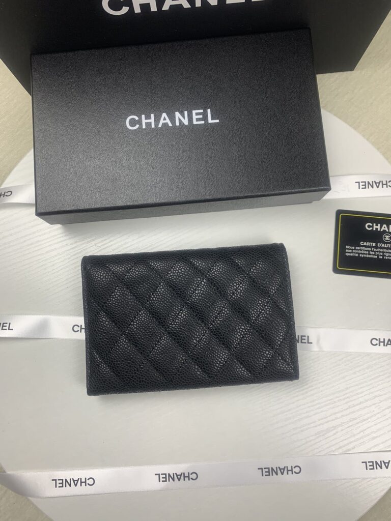 Chanel Classic Card Holder Caviar Leather Black With Silver Hardware 15Cm - Image 5