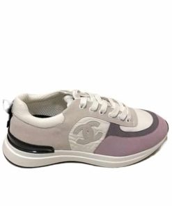 Chanel 22P Mens Black Cc Logo Trainer Sneaker Light Purple