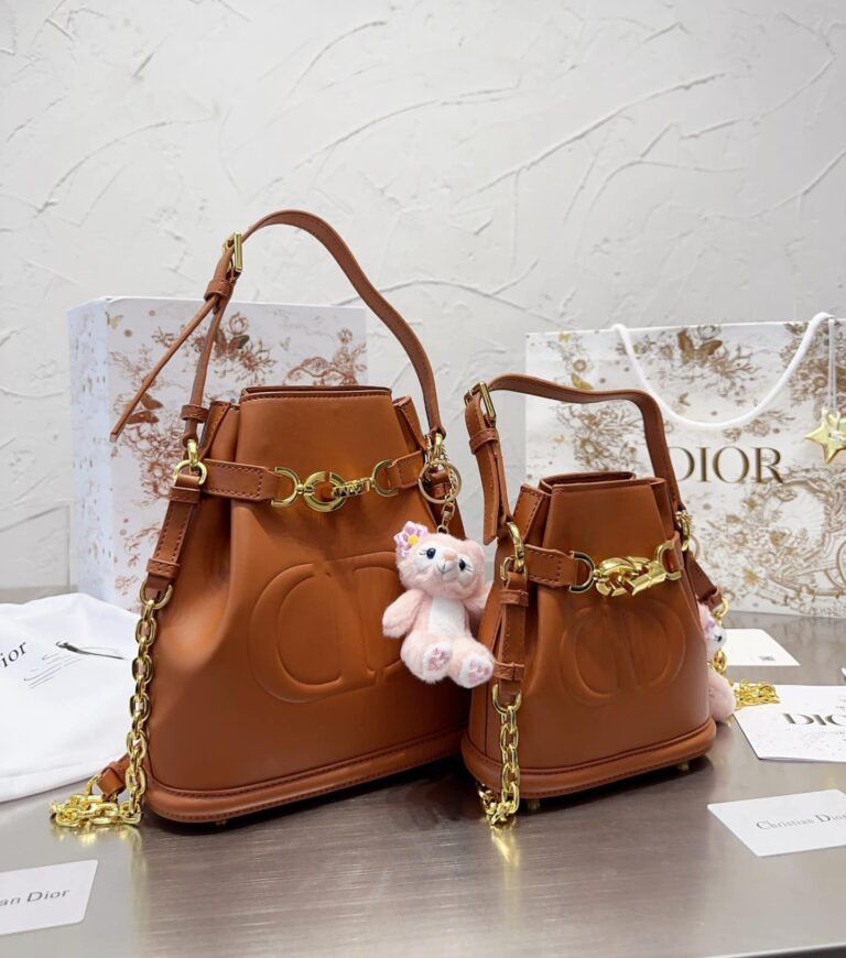 Dior Medium C'Est Dior Bag Cd Embossed Calfskin Brown 25Cm M2271Ubham44M - Image 2