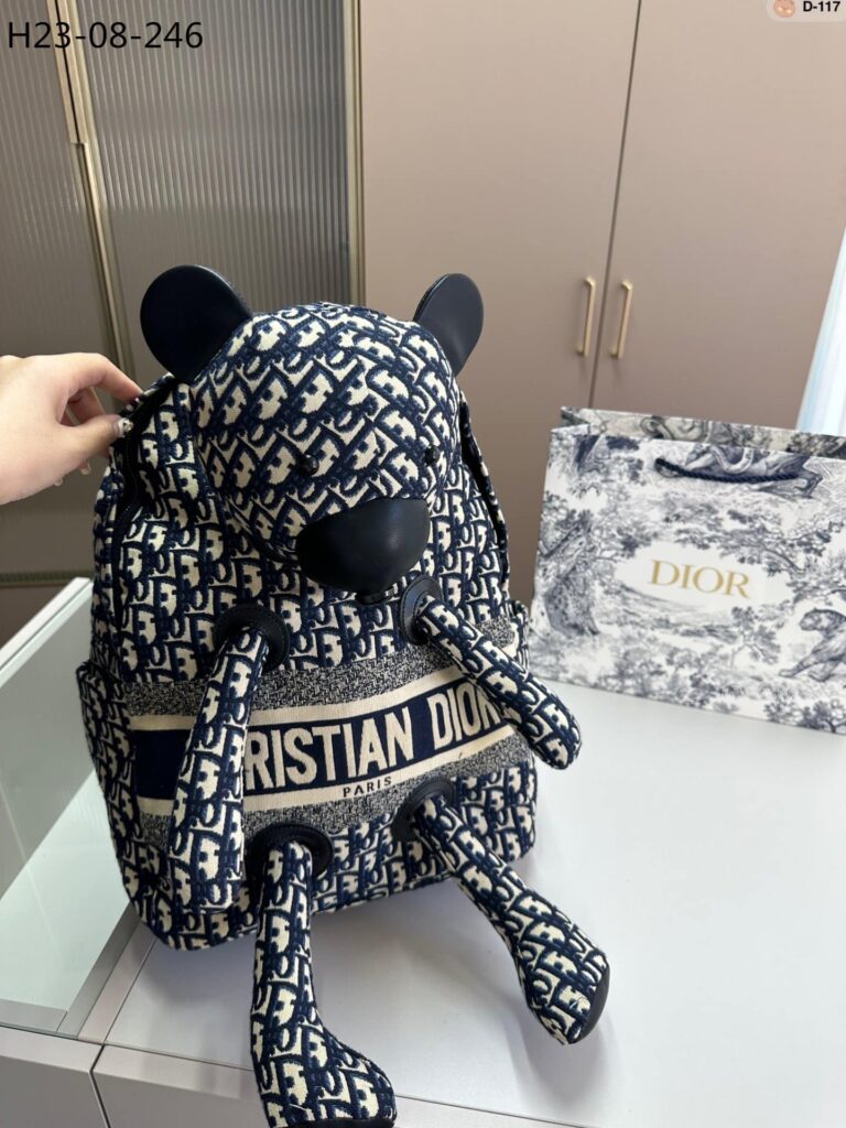 Dior Backpack Bear Dior Oblique Jacquard Black 38Cm - Image 2