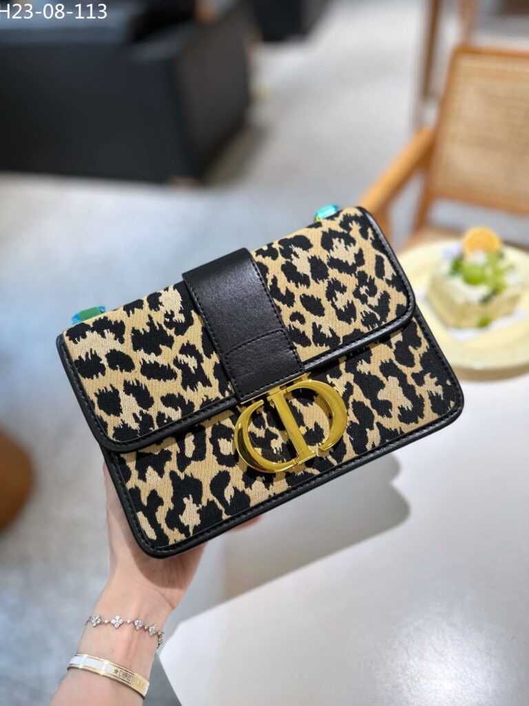 Dior 30 Montaigne Bag Beige Multicolor Mizza Pony Hair Calfskin 19Cm - Image 2