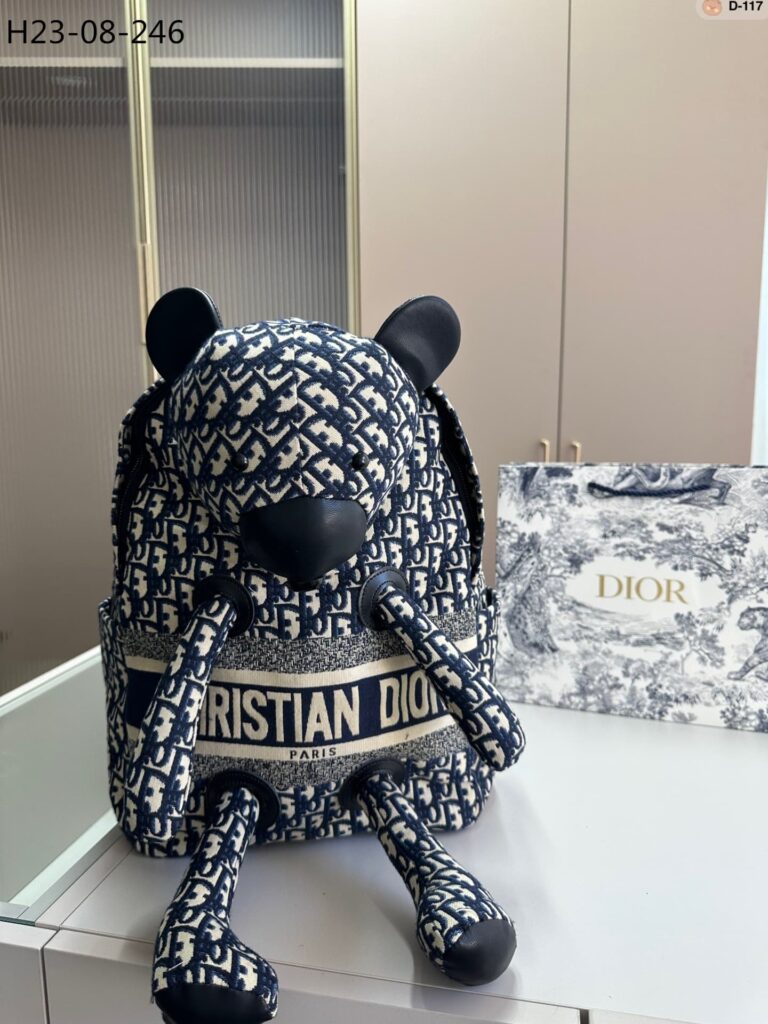 Dior Backpack Bear Dior Oblique Jacquard Black 38Cm - Image 3