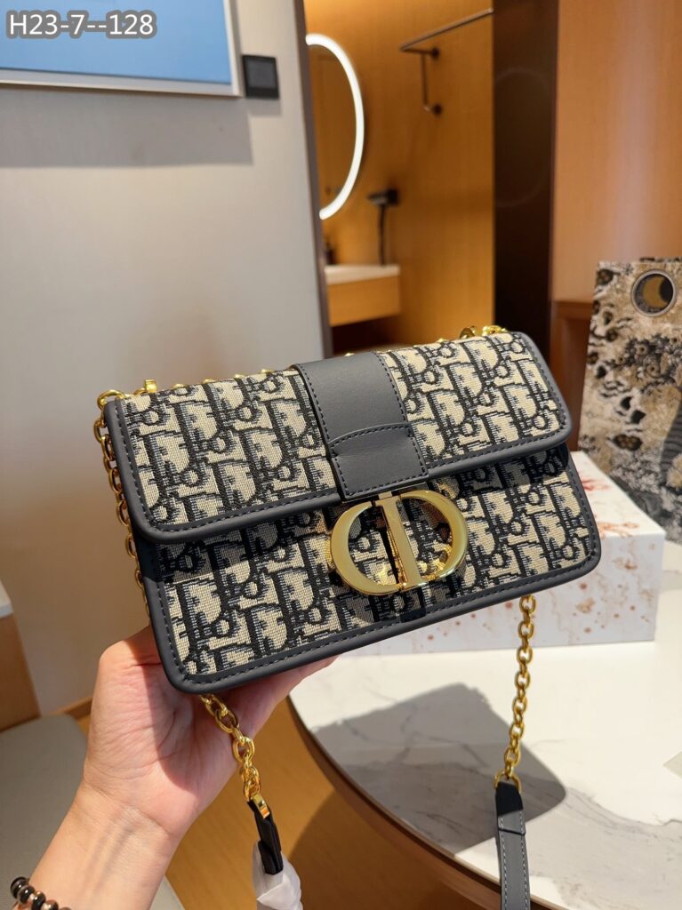 Dior 30 Montaigne Chain Bag Blue Dior Oblique Jacquard 24Cm M9208Utzq M928 - Image 5