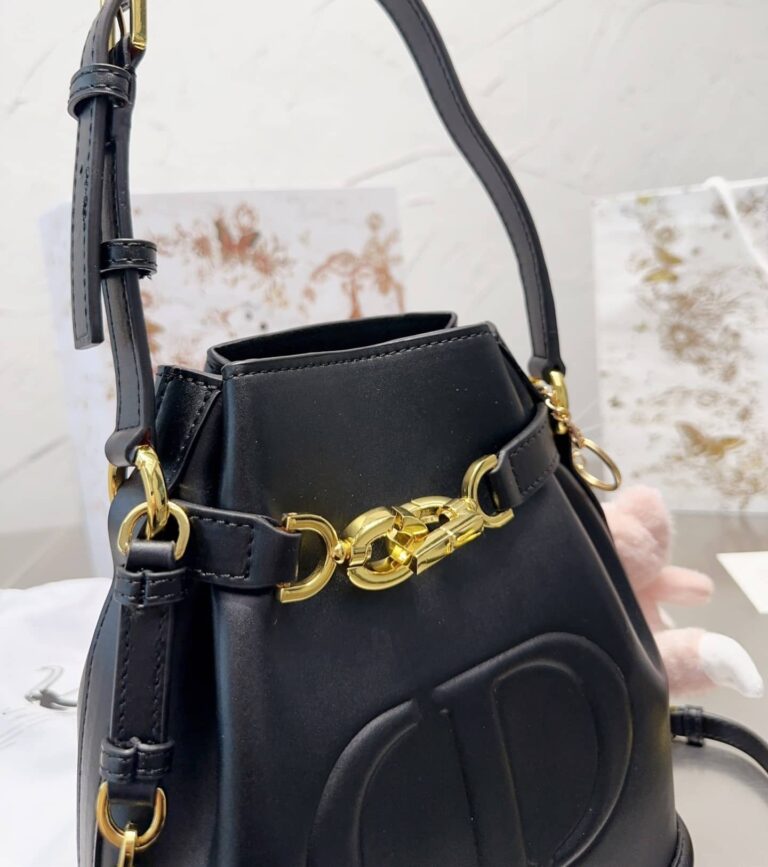 Dior Medium C'Est Dior Bag Cd Embossed Calfskin Black 25Cm M2271Ubha M900 - Image 7