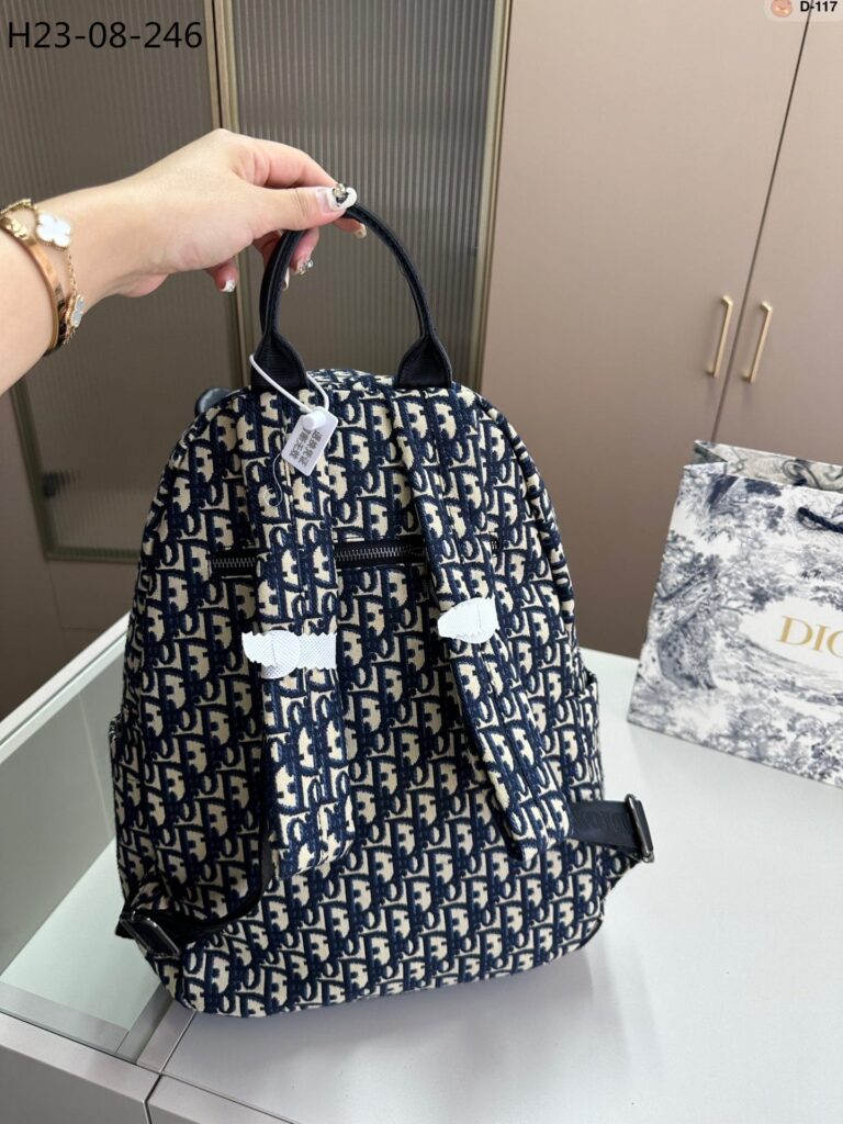 Dior Backpack Bear Dior Oblique Jacquard Black 38Cm - Image 7