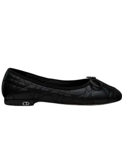 Dior Ballet Flat Black Quilted Cannage Calfskin