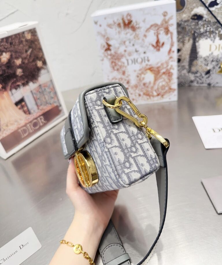 Dior 30 Montaigne Box Bag Gray Dior Oblique Jacquard 18Cm M9204Utzq M932 - Image 4