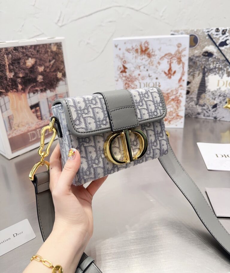 Dior 30 Montaigne Box Bag Gray Dior Oblique Jacquard 18Cm M9204Utzq M932 - Image 8