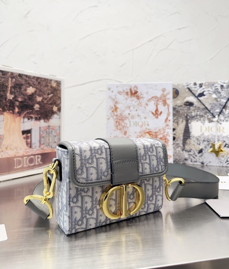 Dior 30 Montaigne Box Bag Gray Dior Oblique Jacquard 18Cm M9204Utzq M932 - Image 9
