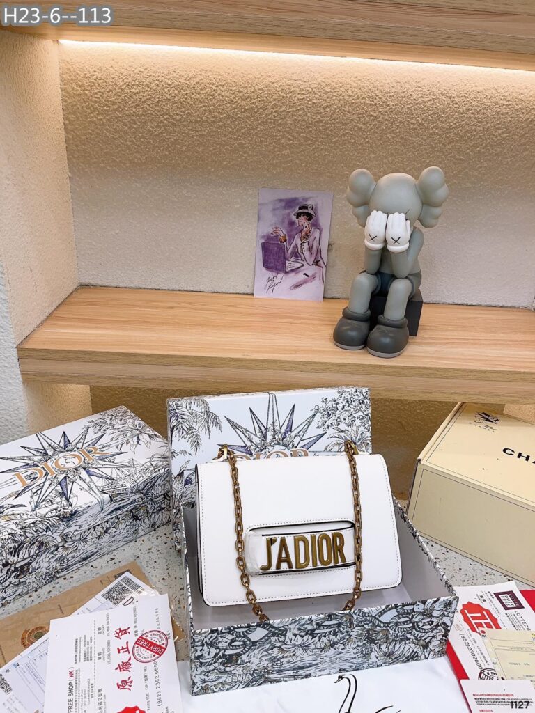 Dior J'Adior Flap Bag With Chain White 25Cm - Image 2