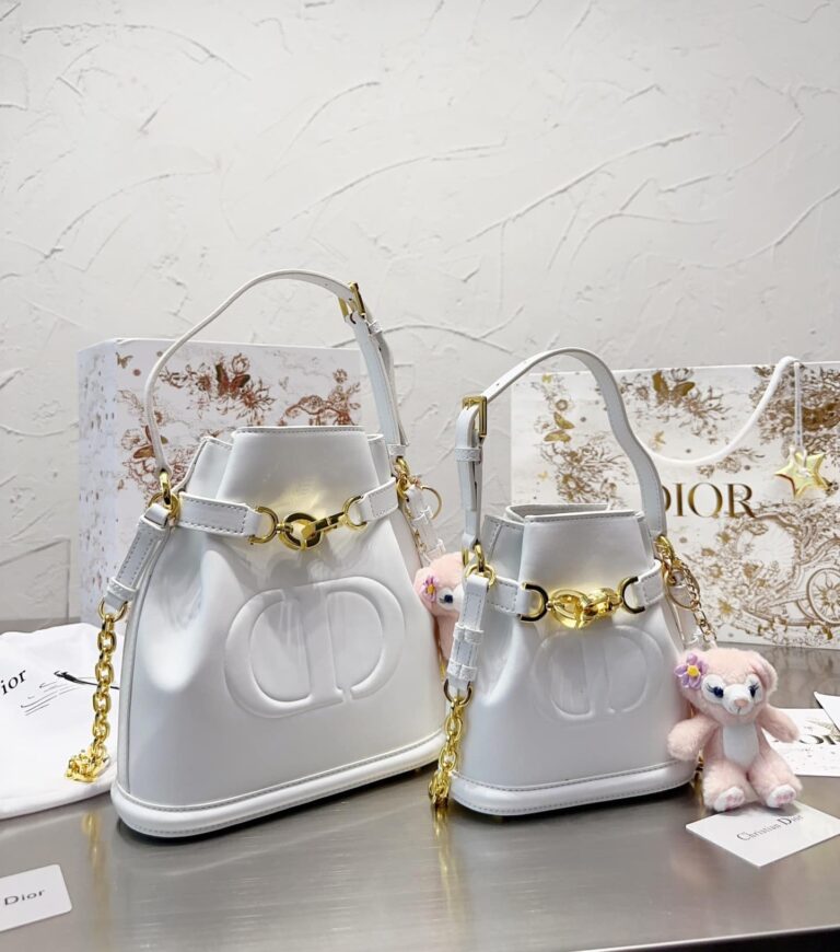 Dior Medium C'Est Dior Bag Cd Embossed Calfskin White 25Cm M2271Ubha M030 - Image 2