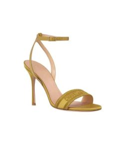 Dior Dway Heeled Sandal Yellow Kcq853Sbs S30Y