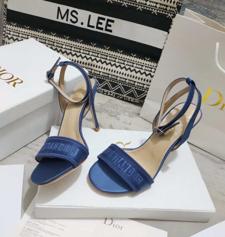 Dior Dway Heeled Sandal Blue - Image 2