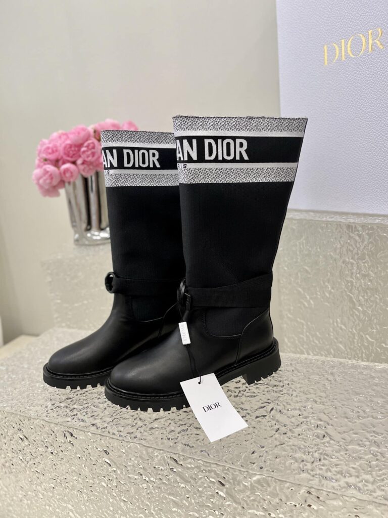 Dior D-Major Boot Technical Fabric And Calfskin Black - Image 3