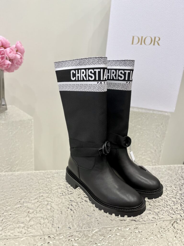 Dior D-Major Boot Technical Fabric And Calfskin Black - Image 4