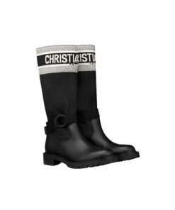 Dior D-Major Boot Technical Fabric And Calfskin Black