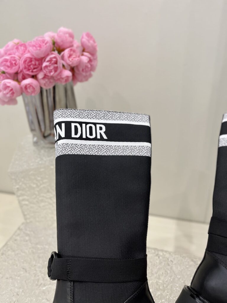 Dior D-Major Boot Technical Fabric And Calfskin Black - Image 6