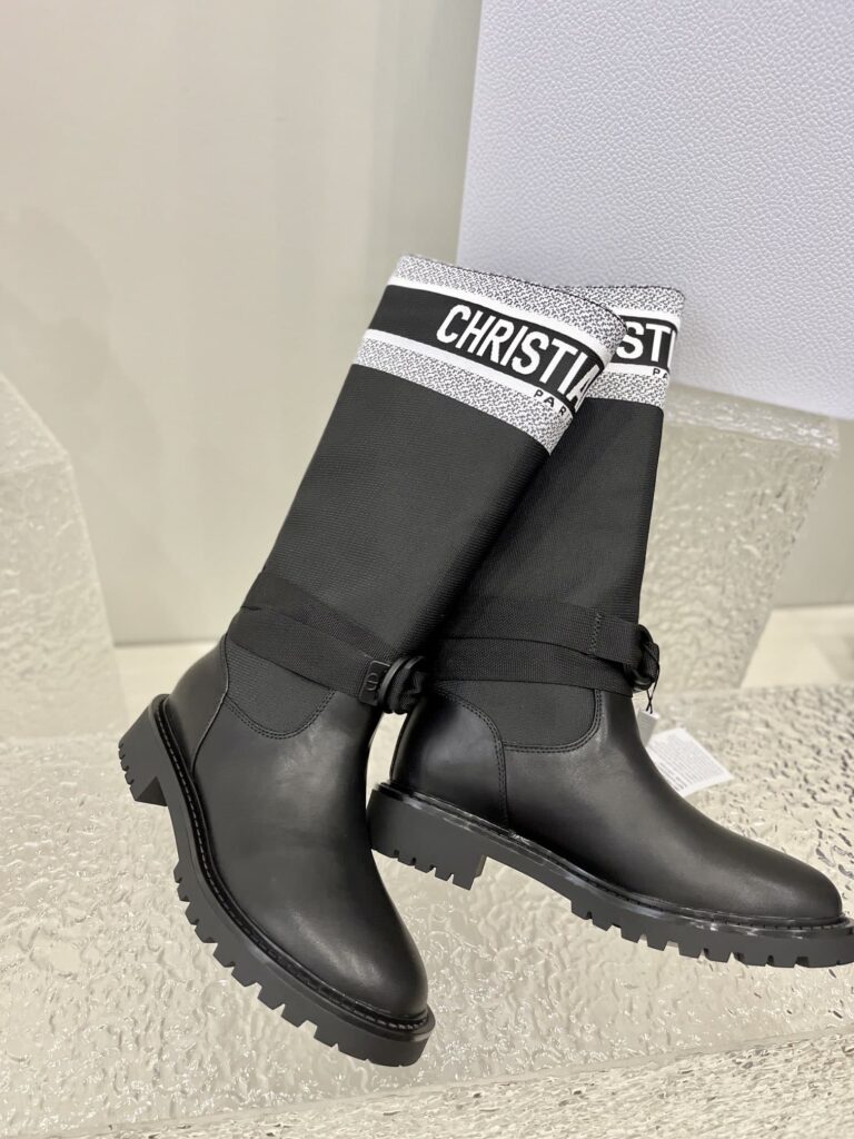 Dior D-Major Boot Technical Fabric And Calfskin Black - Image 7
