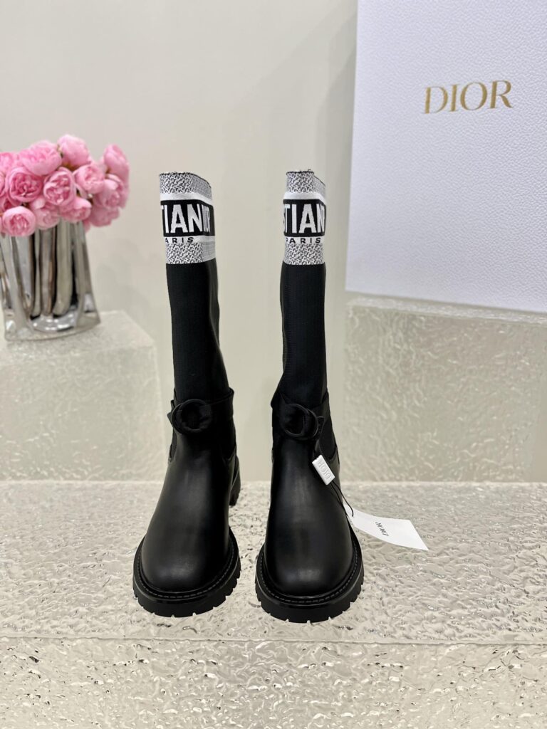 Dior D-Major Boot Technical Fabric And Calfskin Black - Image 9