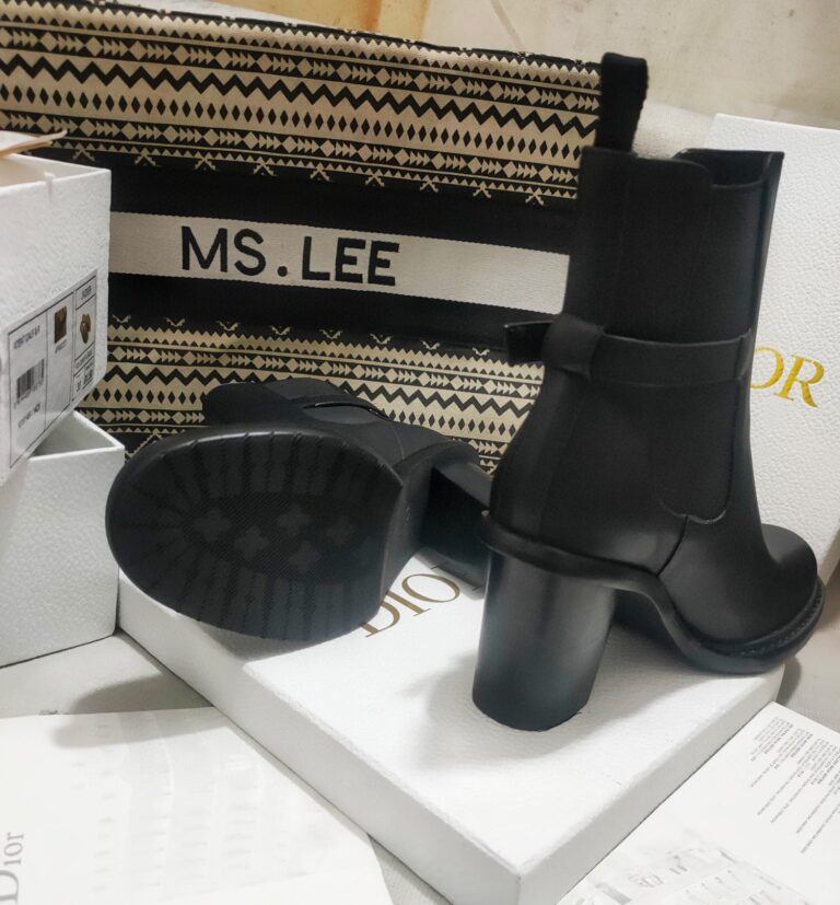 Dior 30 Montaigne Heeled Ankle Boot Black Supple Calfskin Kci950Vso S900 - Image 5