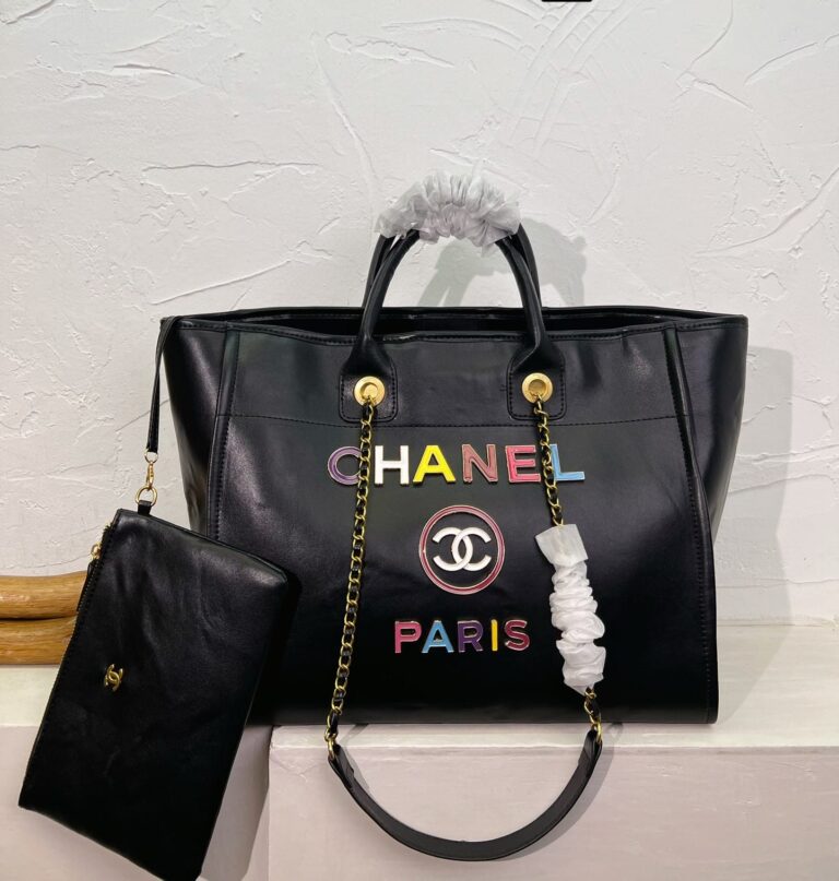 Chanel Deauville Shopping Bag Large 22S Black 38Cm  A66941 B08030 94305 - Image 4
