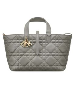 Dior Medium Dior Toujours Bag Stone Gray Macrocannage Calfskin 30Cm M2821Oshj M41G