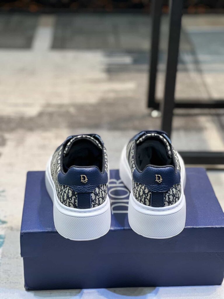 Dior Men'S Sneakers Cd Embroidered Canvas Low Deep Blue - Image 8