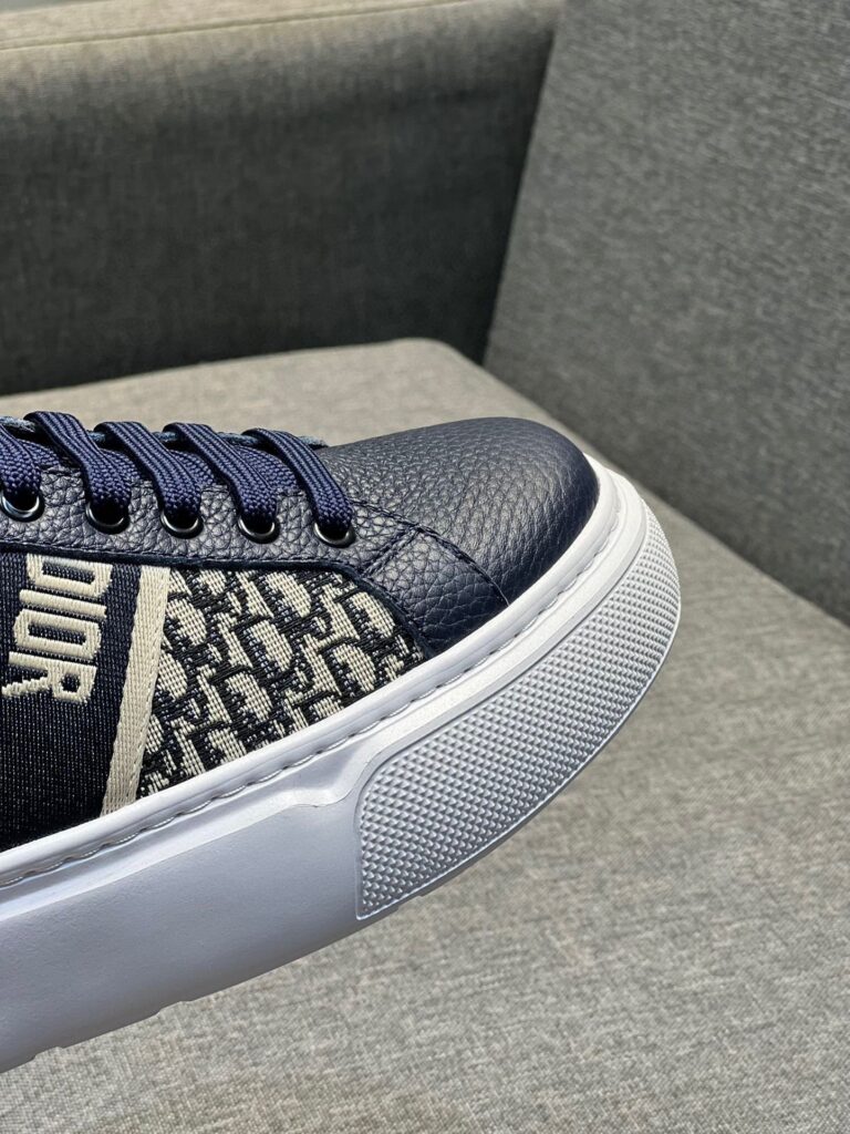 Dior Men'S Sneakers Cd Embroidered Canvas Low Deep Blue - Image 3