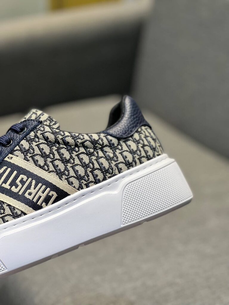 Dior Men'S Sneakers Cd Embroidered Canvas Low Deep Blue - Image 2
