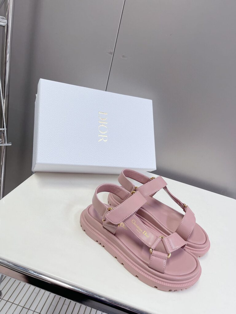 Dior D-Wave Sandal Pink Lambskin - Image 3