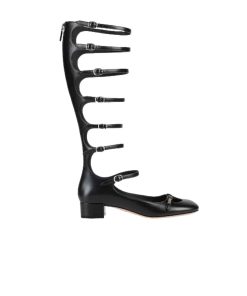 Dior Aime Dior Black Leather Buckle Boots