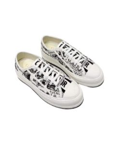 Dior Walk'N'Dior Platform Sneakerwhite And Black Cotton Embroidered With Plan De Paris Motif Kck385Kpy S15W