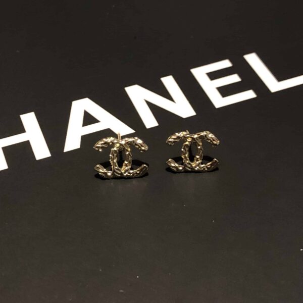 Chanel Cc Earrings Gold - Image 2