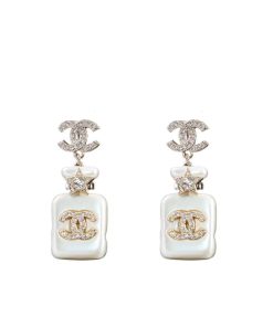 Chanel Cc Crystal Earrings